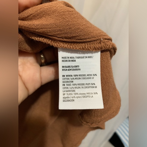 American Eagle Outfitters Brown Lace Top - Picture 4 of 5